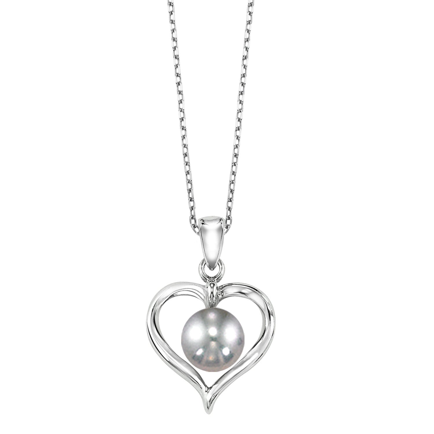 Silver White & Pearl Pendant