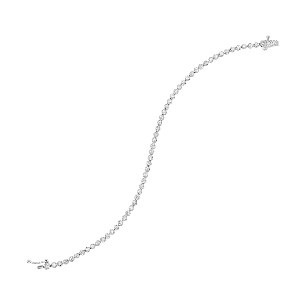 14Kt White Gold Diamond 1Ctw Bracelet