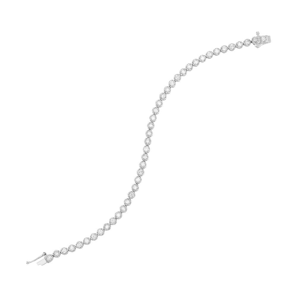 14Kt White Gold Diamond 3Ctw Bracelet