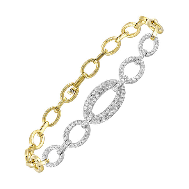 14Kt Yellow Gold Diamond 3/4Ctw Bracelet