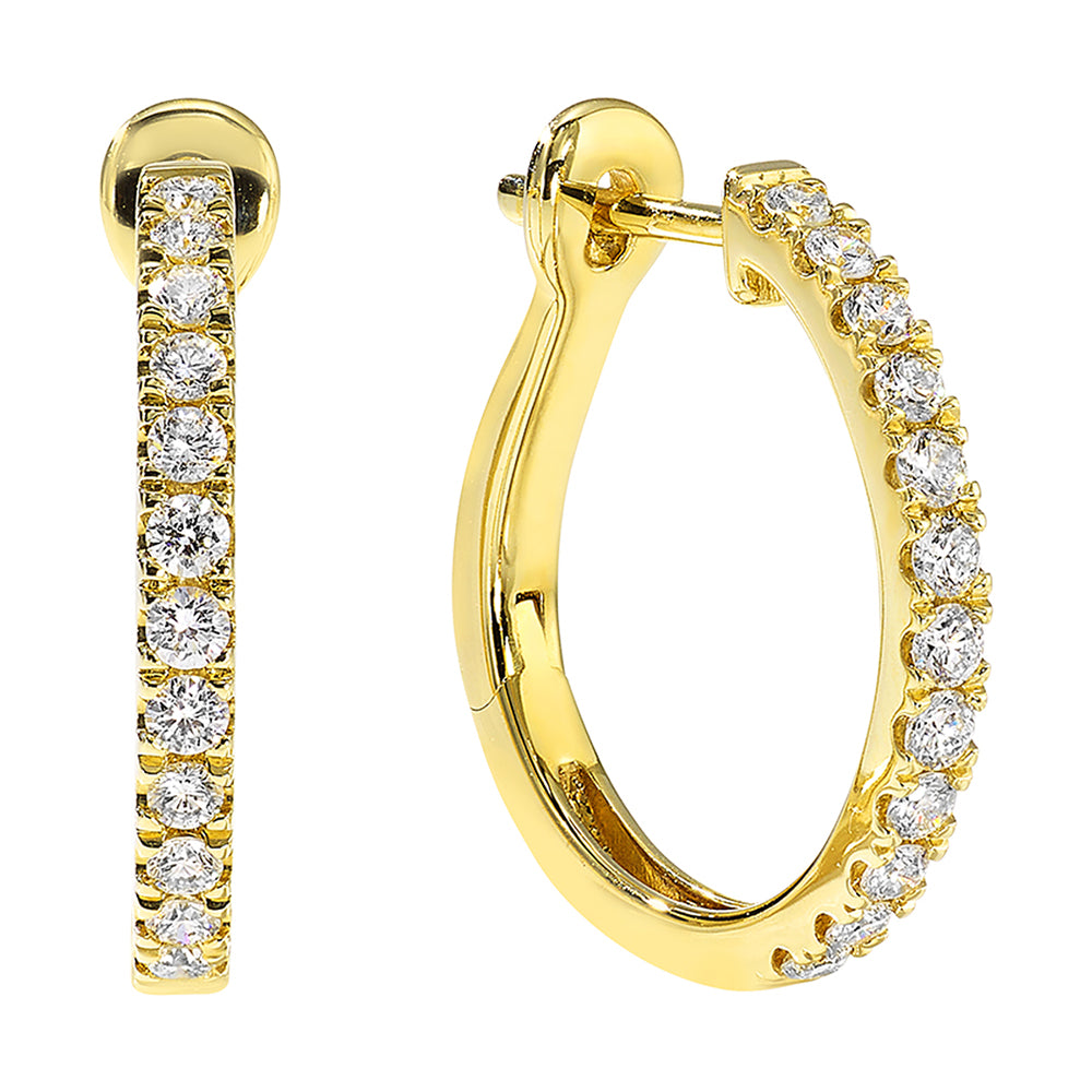 14Kt Yellow Gold Diamond 3/8Ctw Earring