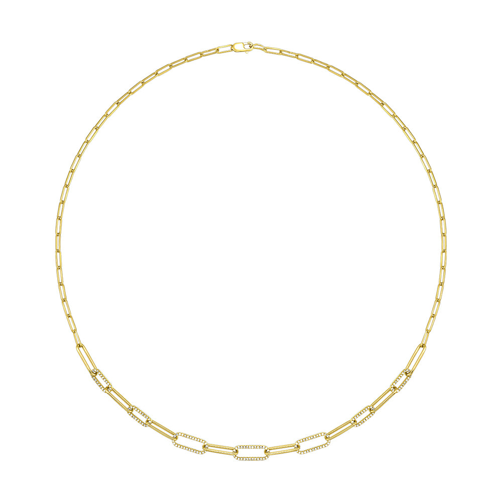 14Kt Yellow Gold Diamond 1/2Ctw Necklace