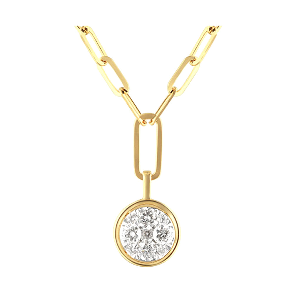 14Kt Yellow Gold Diamond 1/3Ctw Necklace