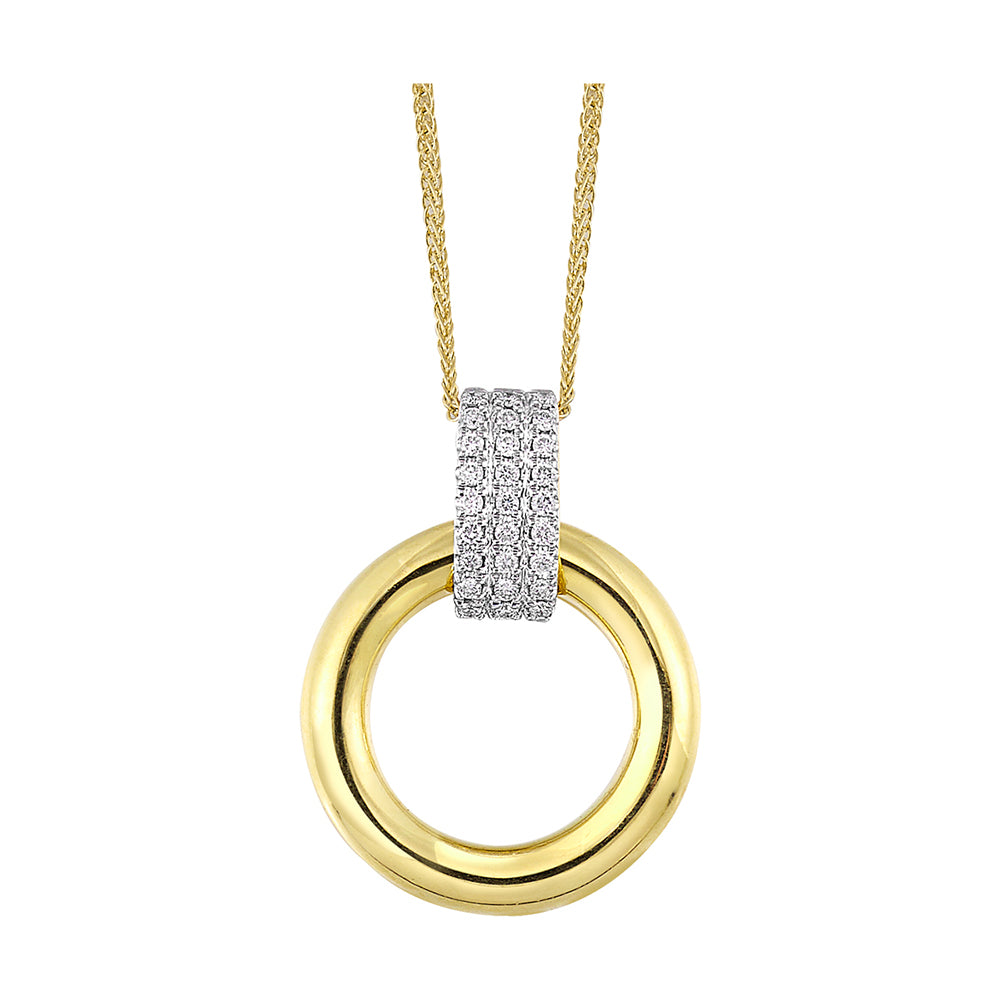 14Kt Yellow Gold Diamond 1/10Ctw Pendant