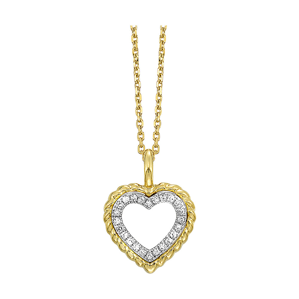 14Kt Yellow Gold Diamond 1/20Ctw Pendant