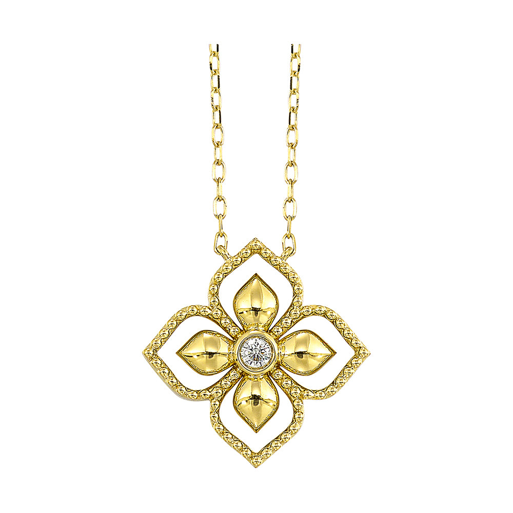 14Kt Yellow Gold Diamond 1/20Ctw Pendant