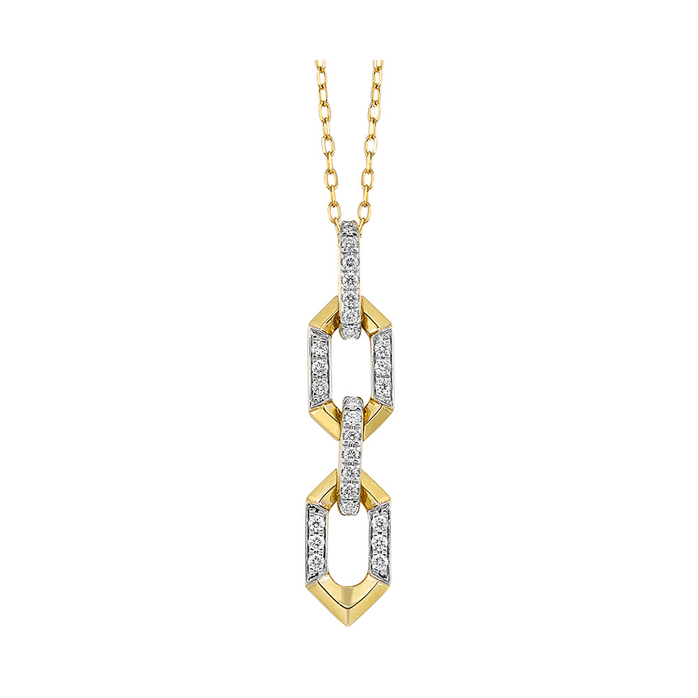 14Kt Yellow Gold Diamond 1/5Ctw Pendant