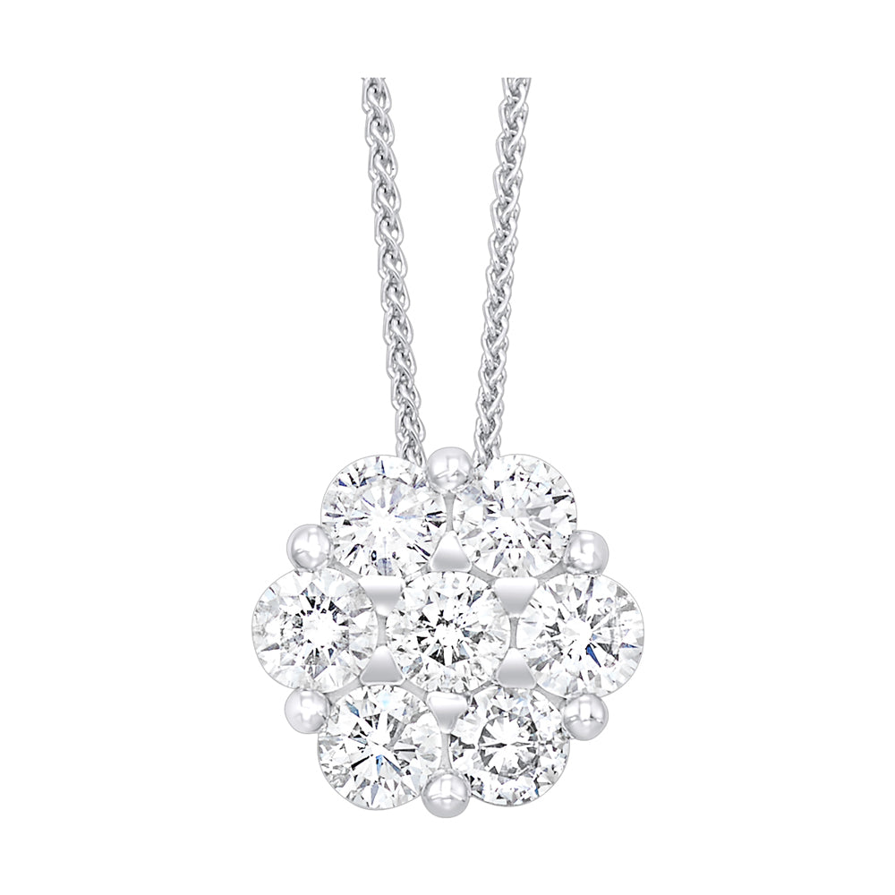 14Kt White Gold Diamond 1/4Ctw Pendant