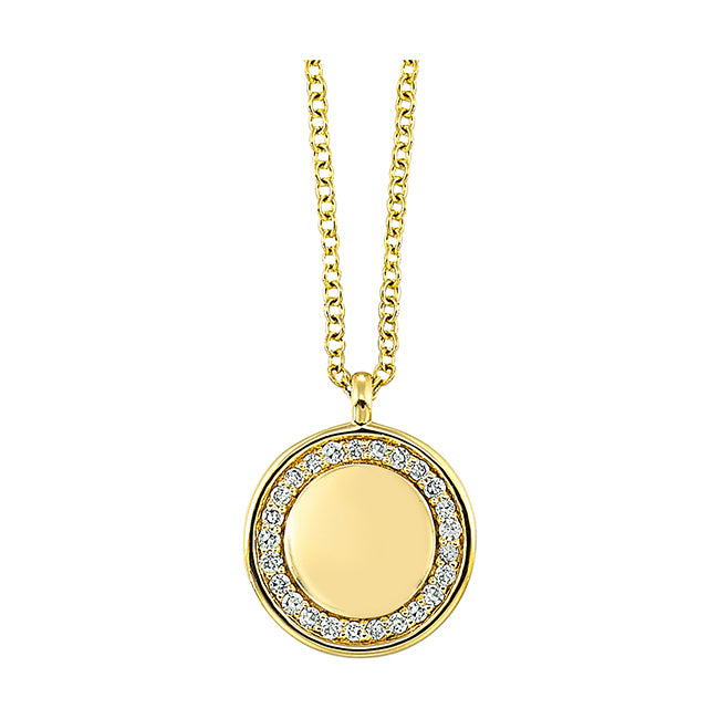 14Kt Yellow Gold Diamond 1/20Ctw Pendant