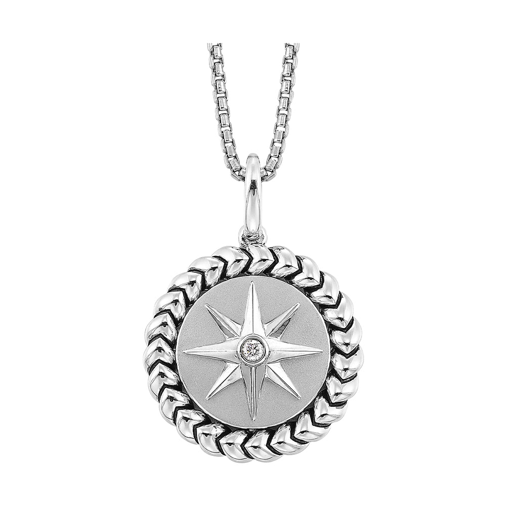 Silver Diamond 1/50Ctw Pendant