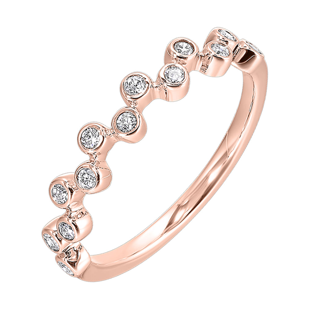 14Kt Rose Gold Diamond 1/5Ctw Ring