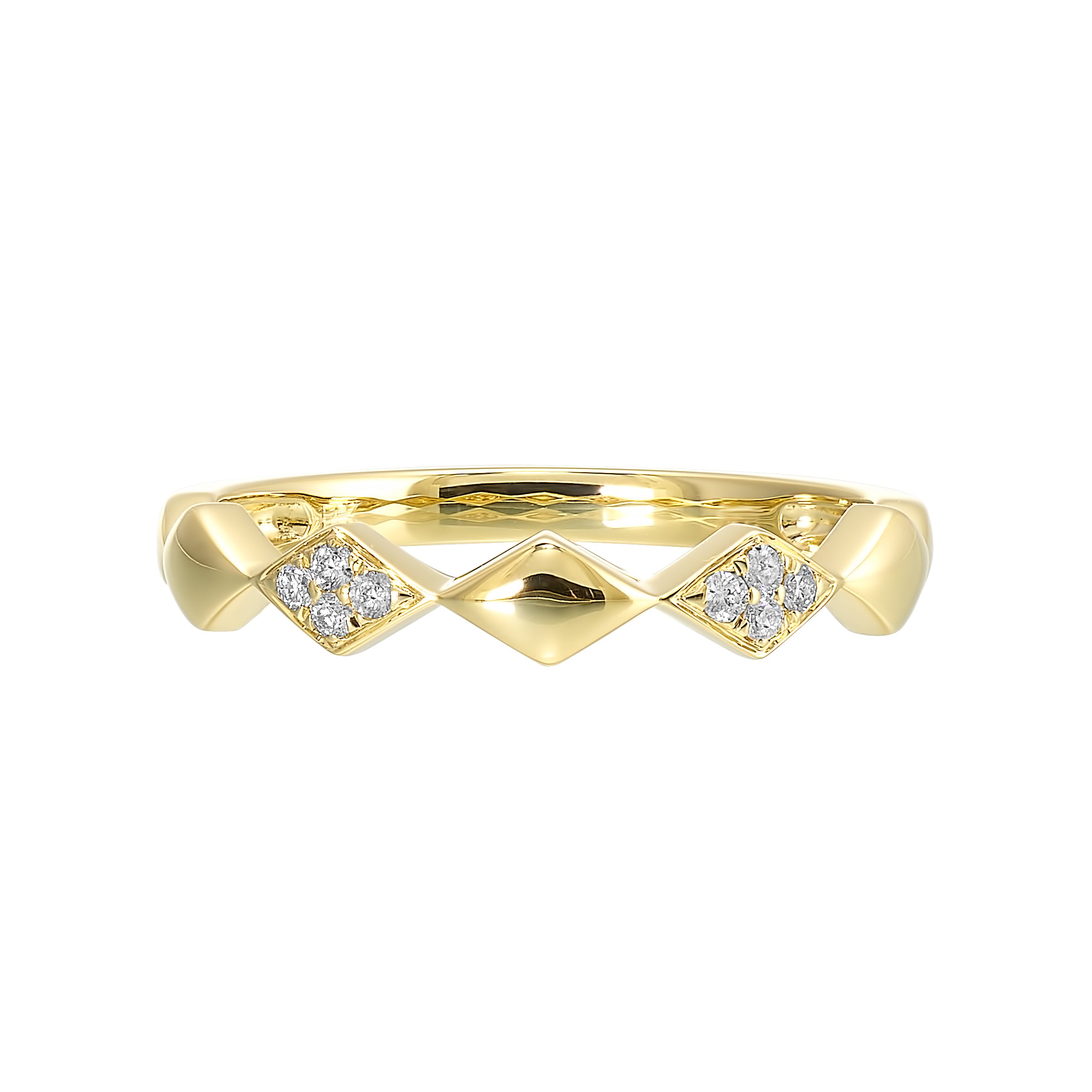 14Kt Yellow Gold Diamond 1/20Ctw Ring
