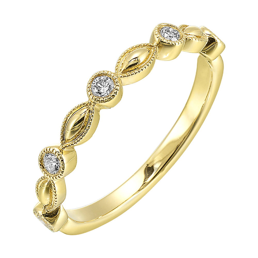 14Kt Yellow Gold Diamond 1/7Ctw Ring