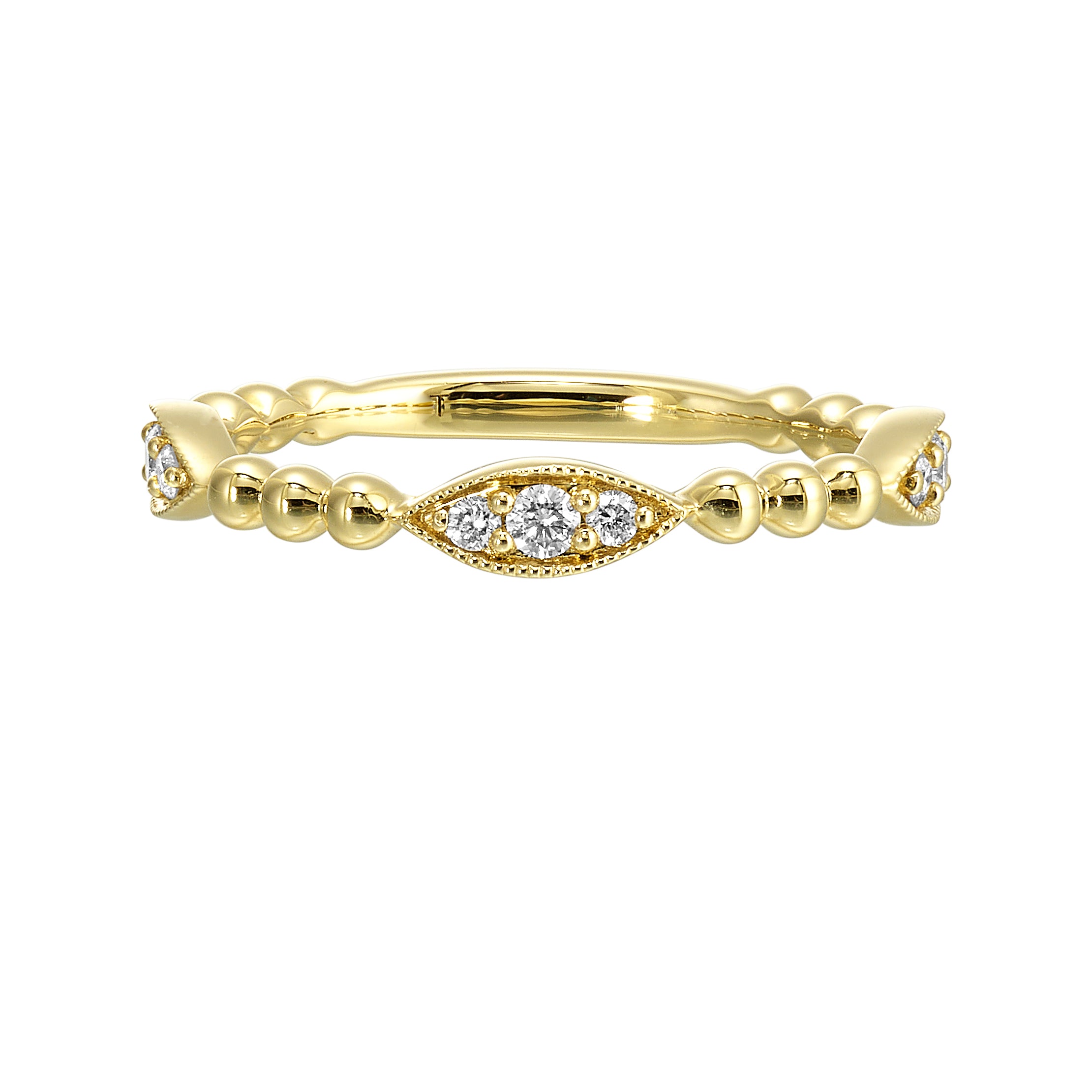 14Kt Yellow Gold Diamond 1/7Ctw Ring