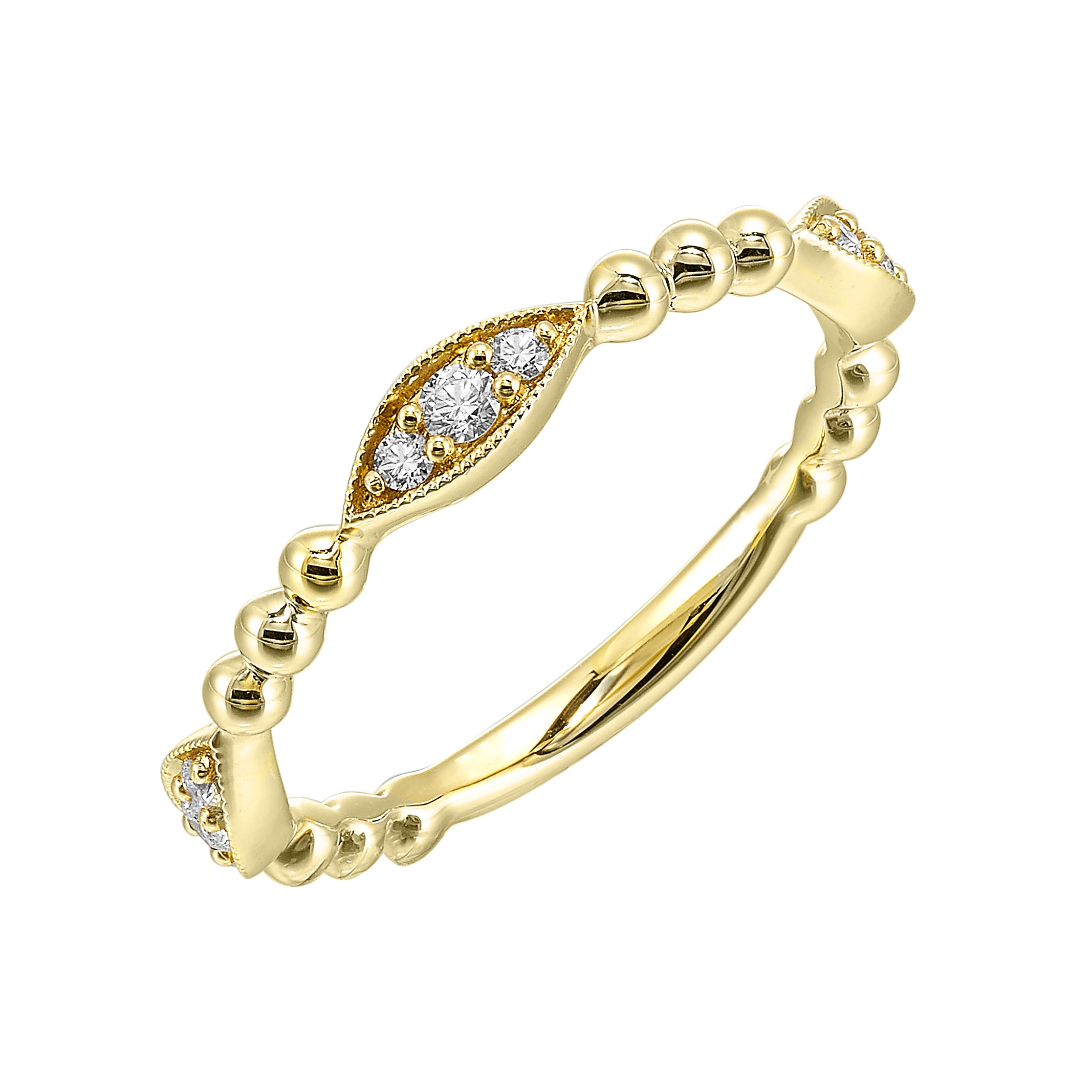 14Kt Yellow Gold Diamond 1/7Ctw Ring