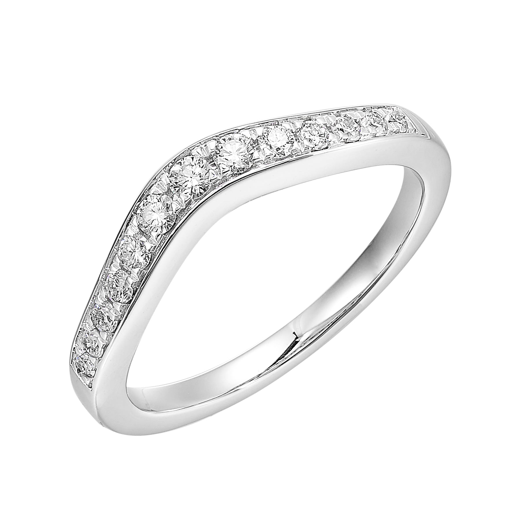14Kt White Gold Diamond 1/4Ctw Ring