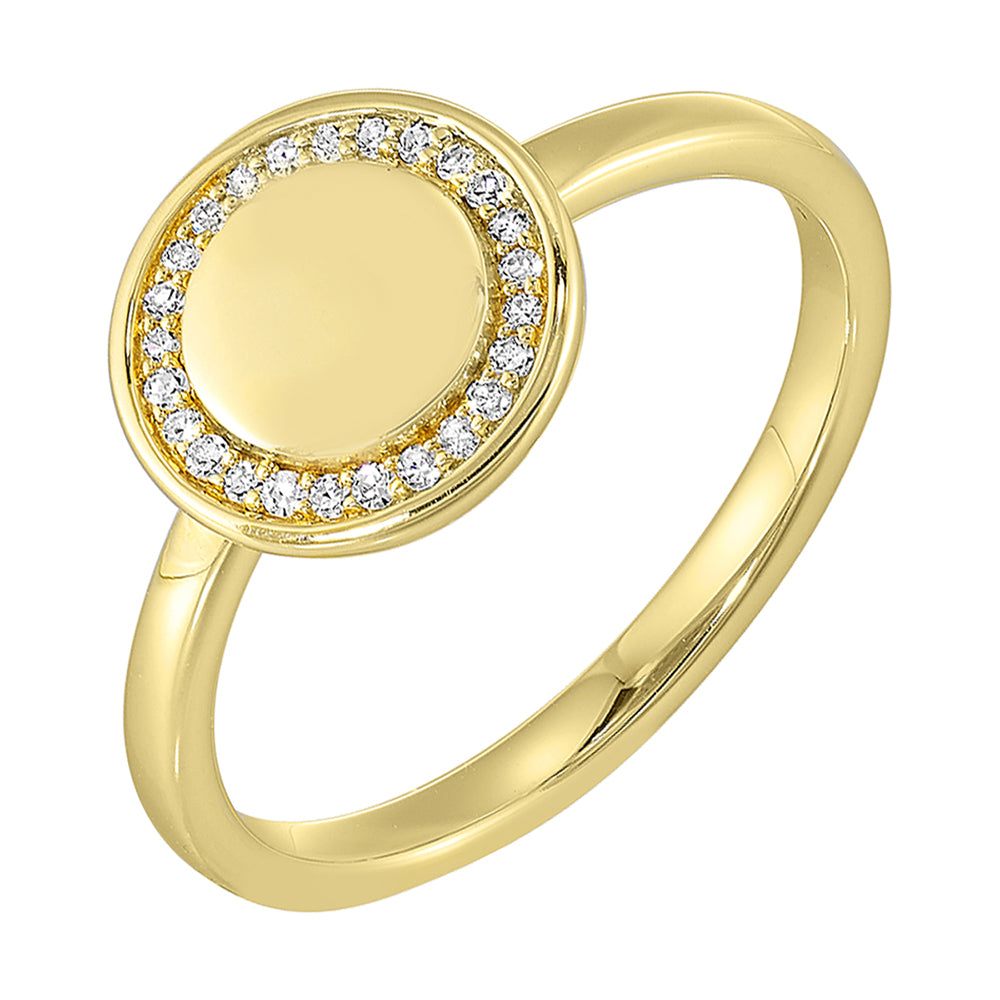 14Kt Yellow Gold Diamond 1/20Ctw Ring