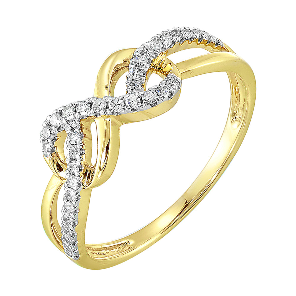 10Kt Yellow Gold Diamond 1/6Ctw Ring