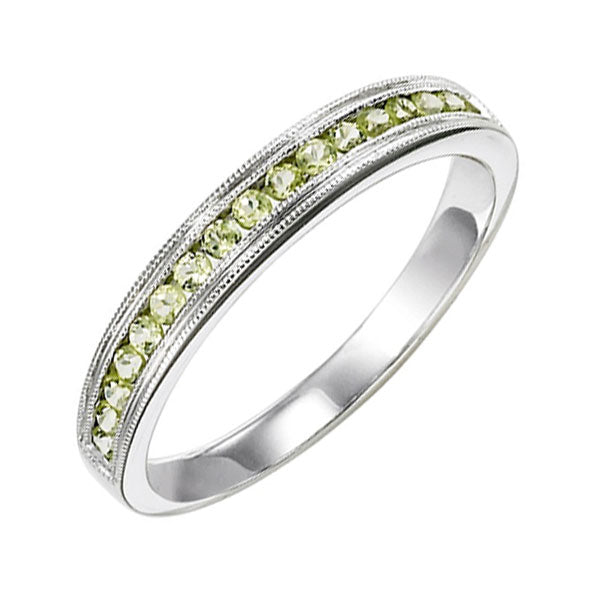 Peridot eternity ring white gold hotsell