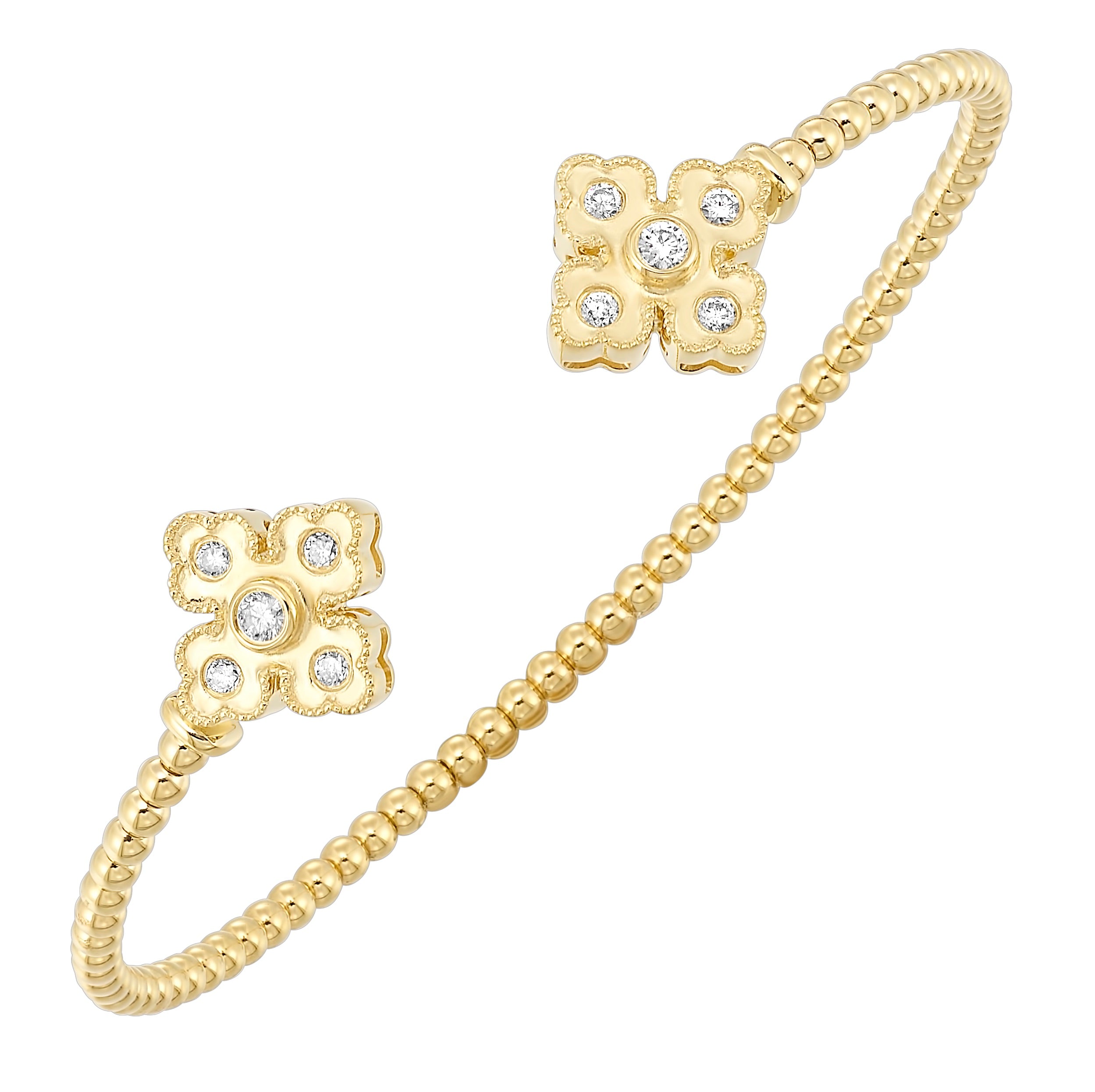 14Kt Yellow Gold Diamond 1/4Ctw Bangle