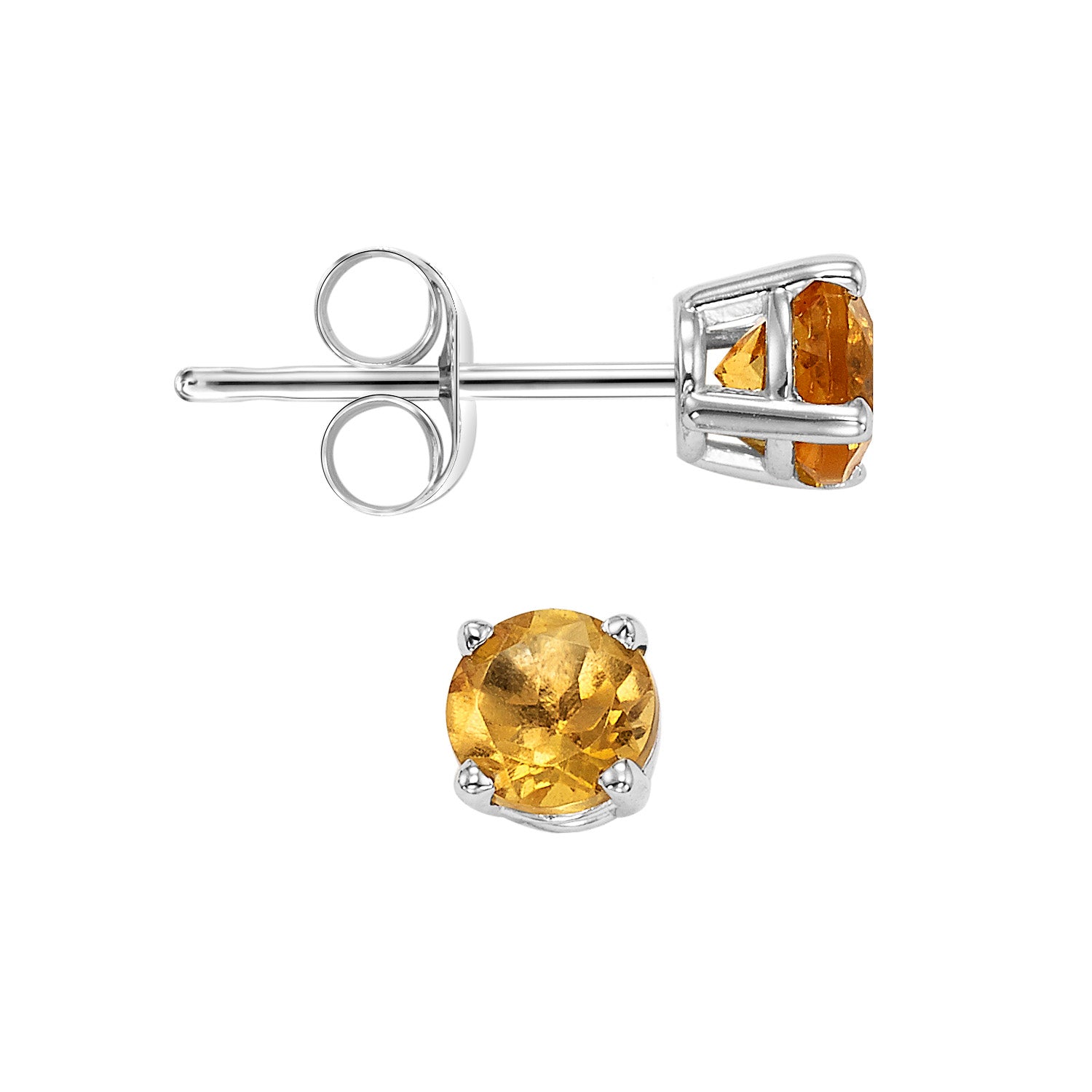 14Kt White Gold Citrine 1/2Ctw Earring