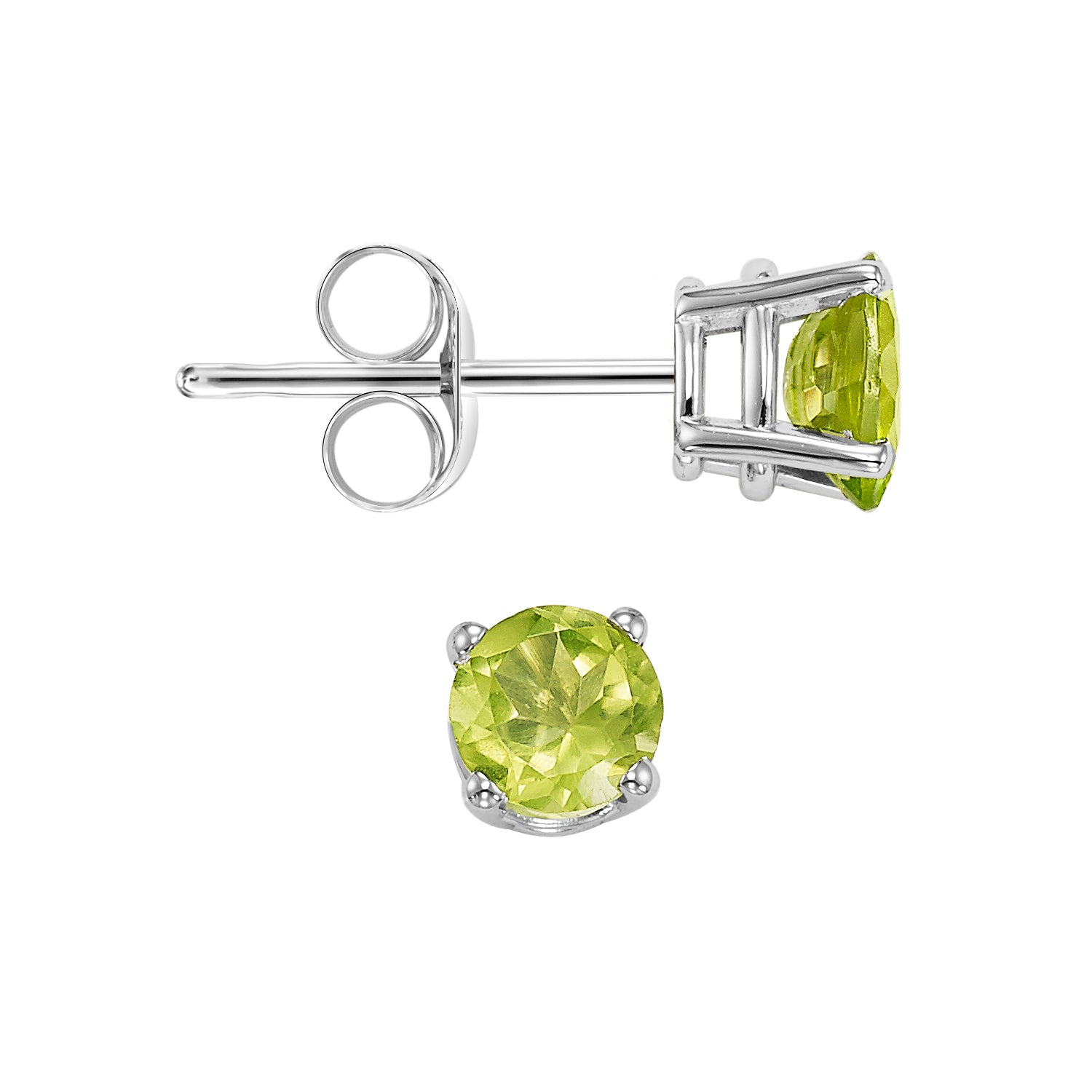 14Kt White Gold Peridot 1Ctw Earring