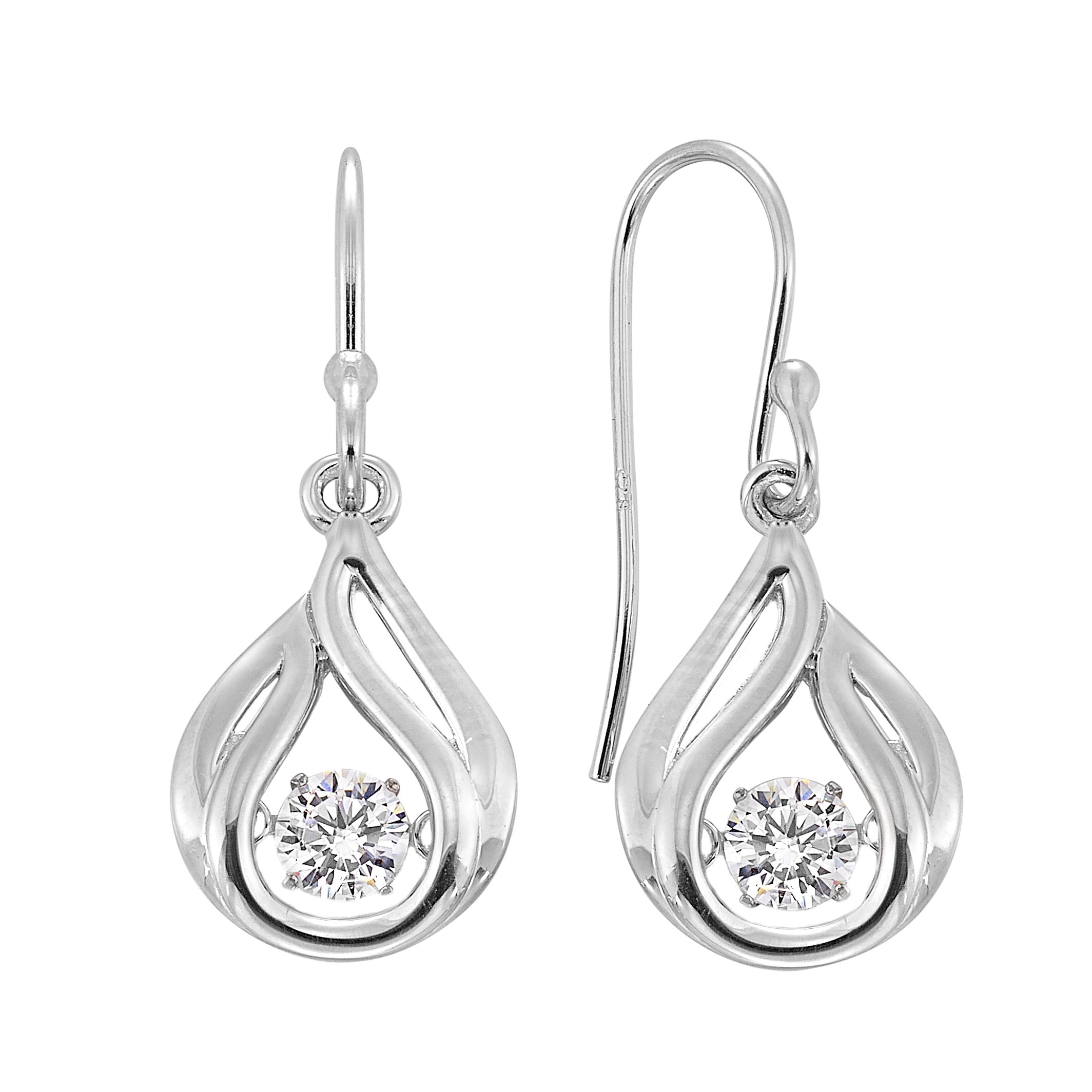 Silver White Earring