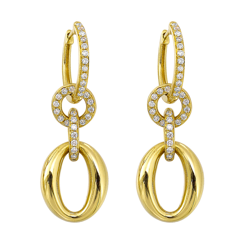 14Kt Yellow Gold Diamond 3/8Ctw Earring