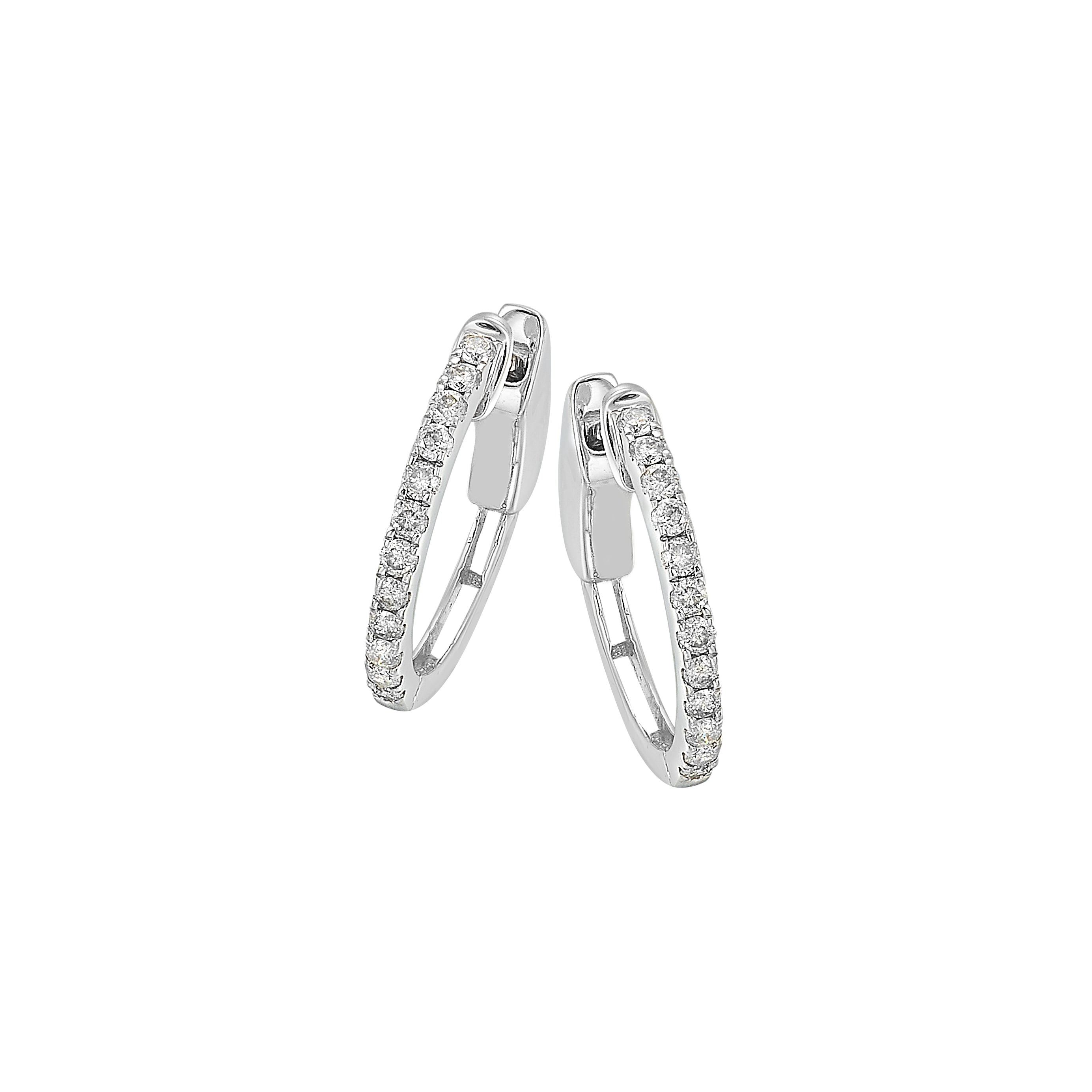14Kt White Gold Diamond 1/4Ctw Earring
