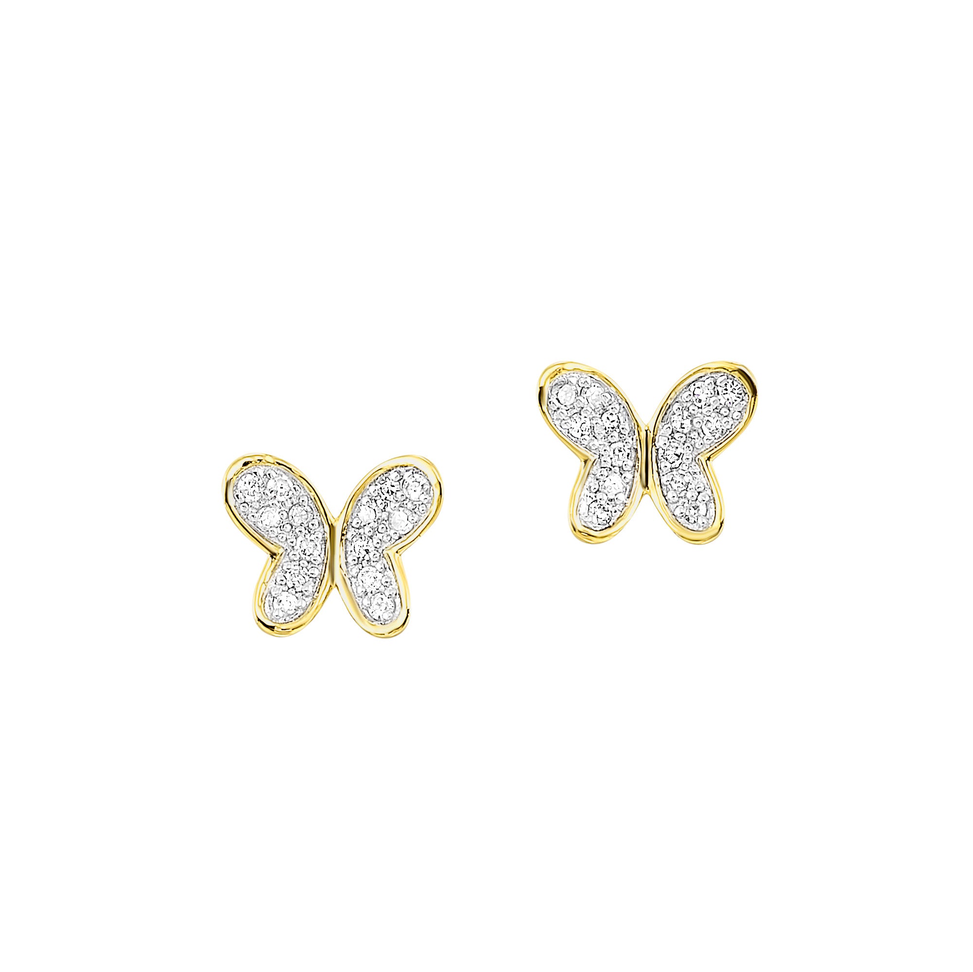 10Kt Yellow Gold Diamond 1/12Ctw Earring
