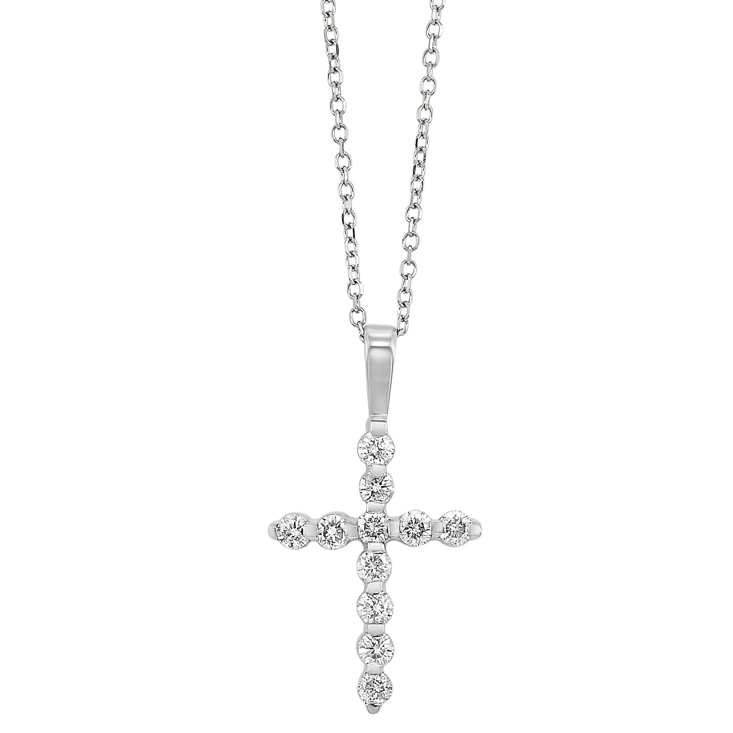 14Kt White Gold Diamond 1/10Ctw Pendant