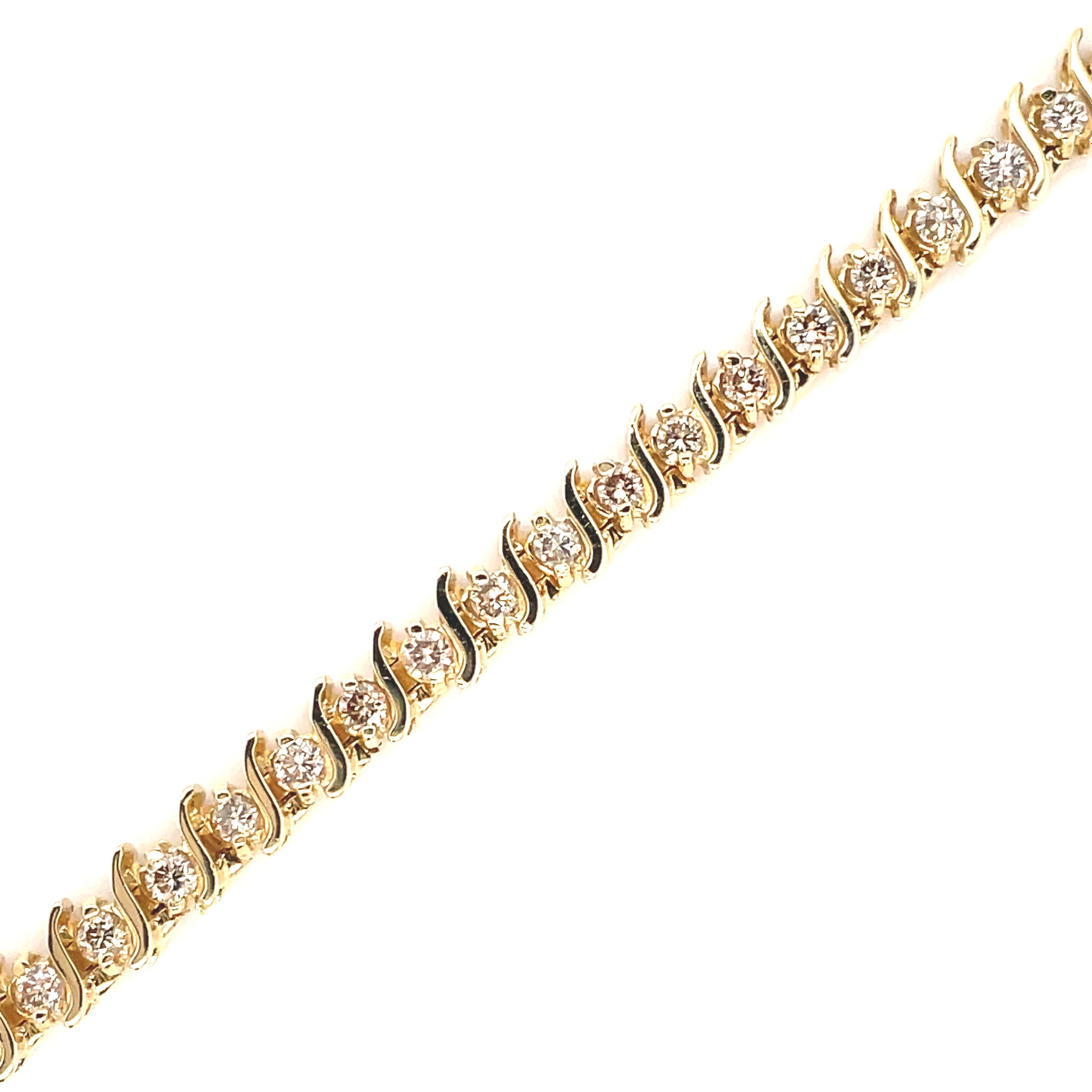 14k Yellow Tennis Bracelet