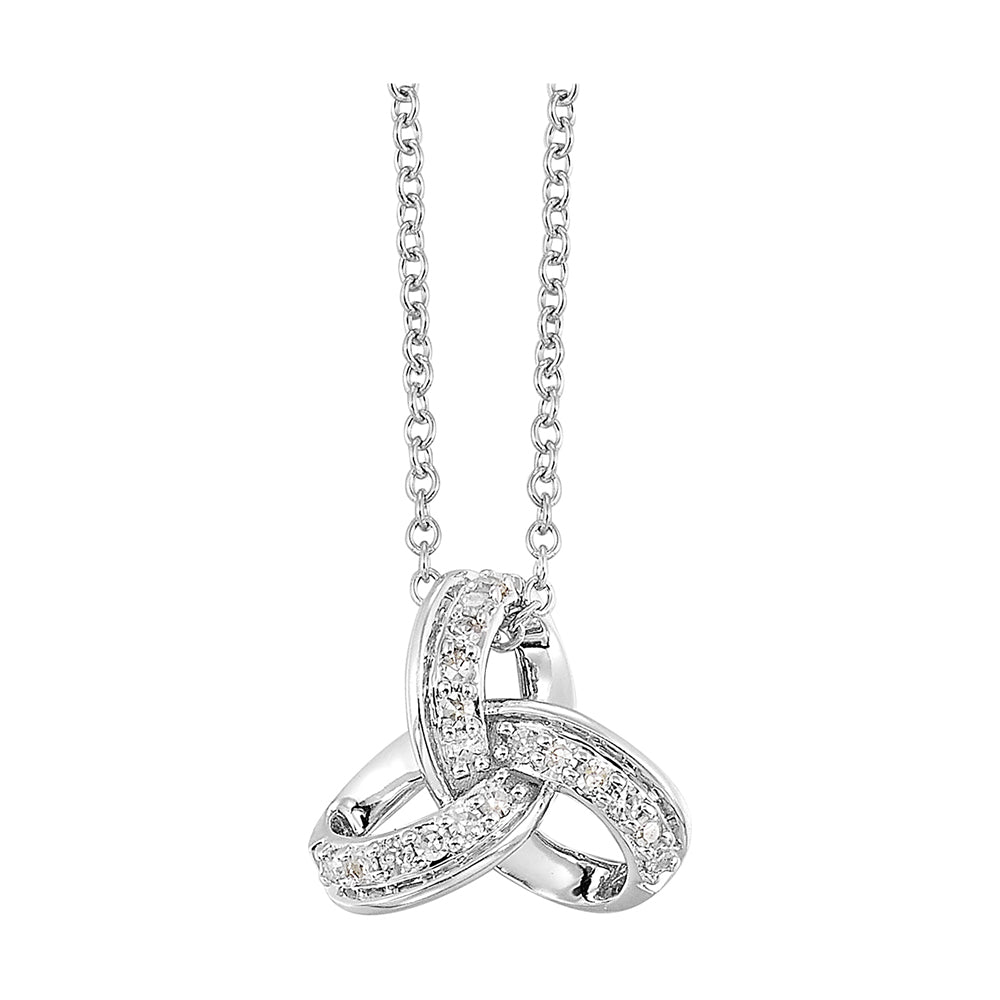 10Kt White Gold Diamond 1/12Ctw Pendant