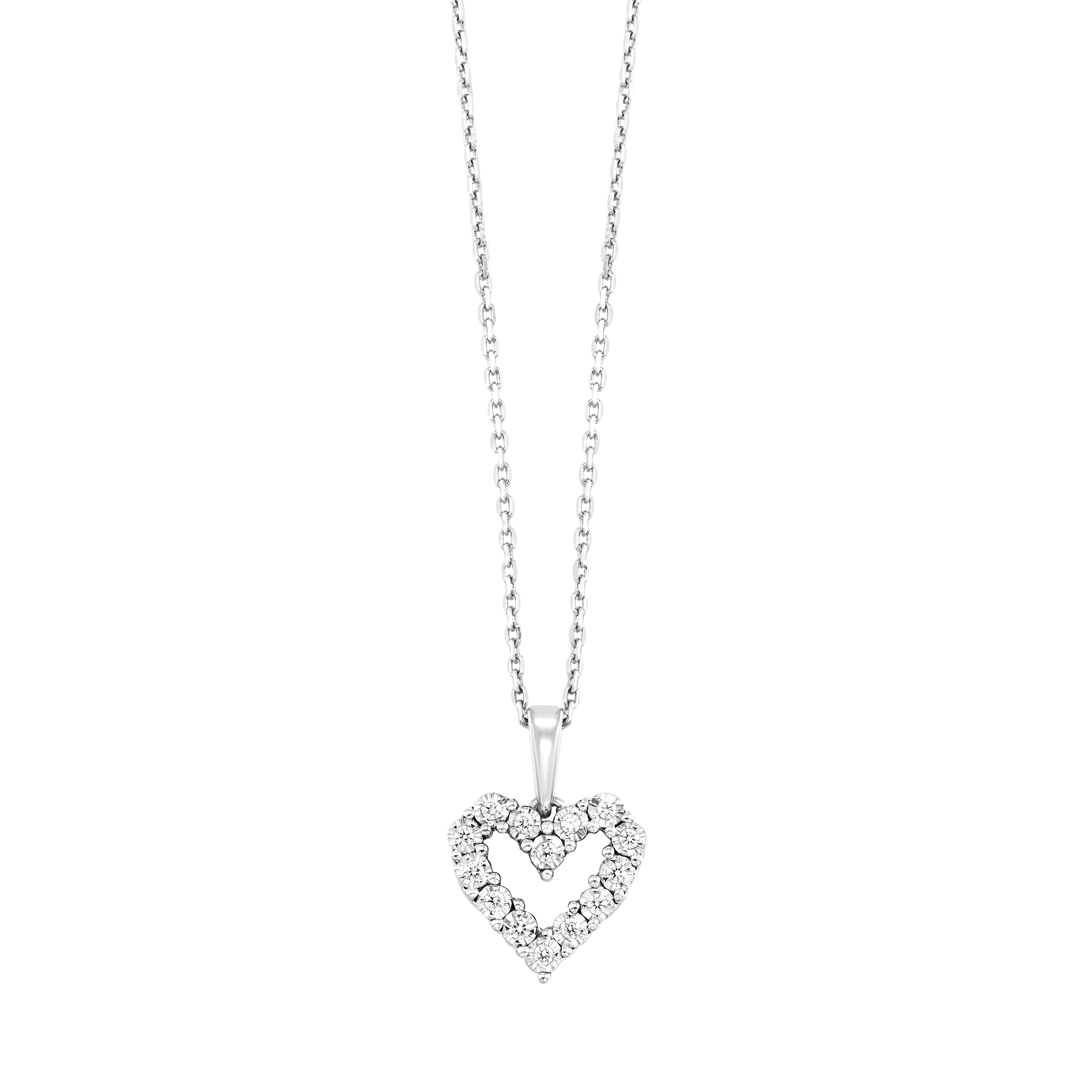 Silver Diamond 1/10Ctw Pendant