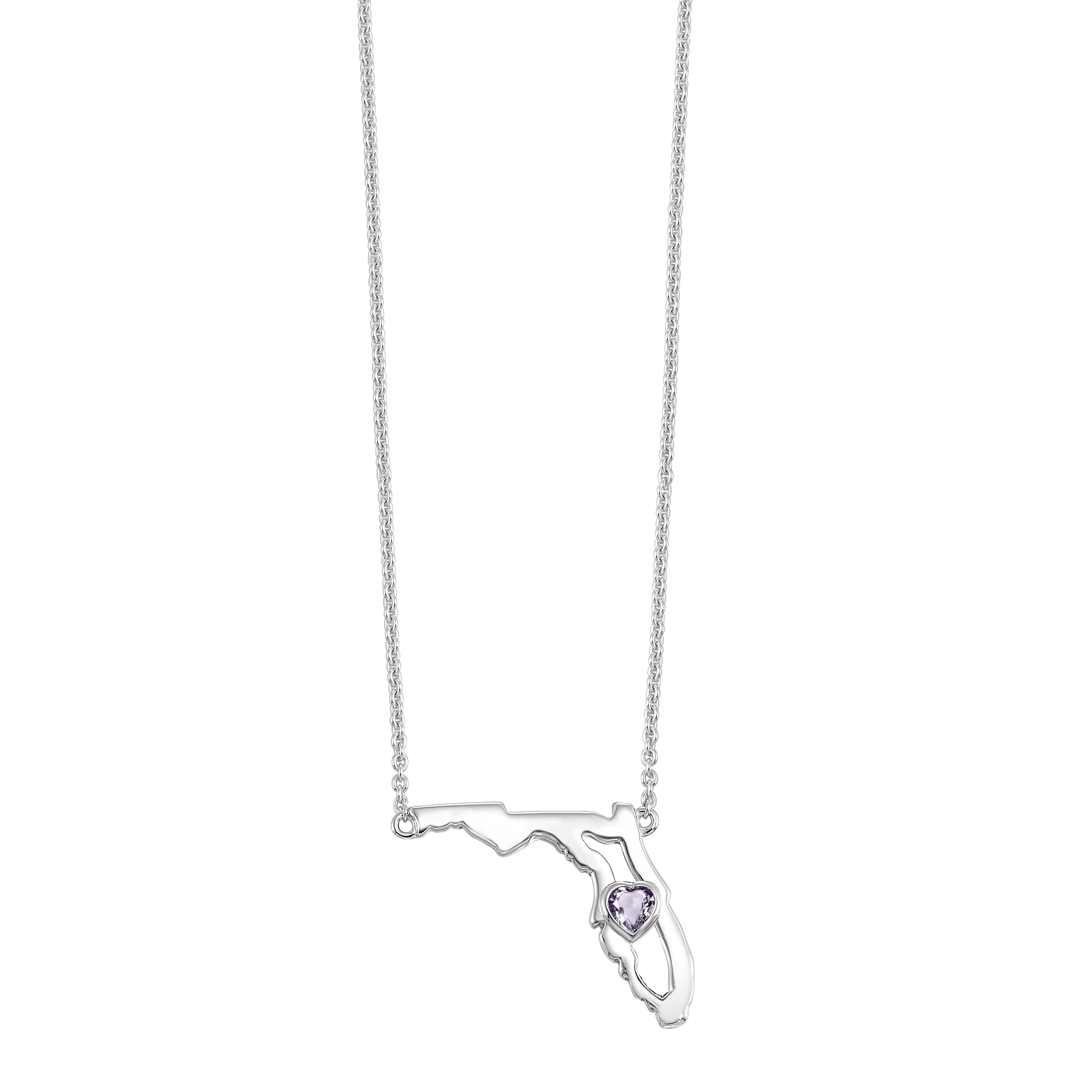 Silver Amethyst 1/7Ctw Pendant