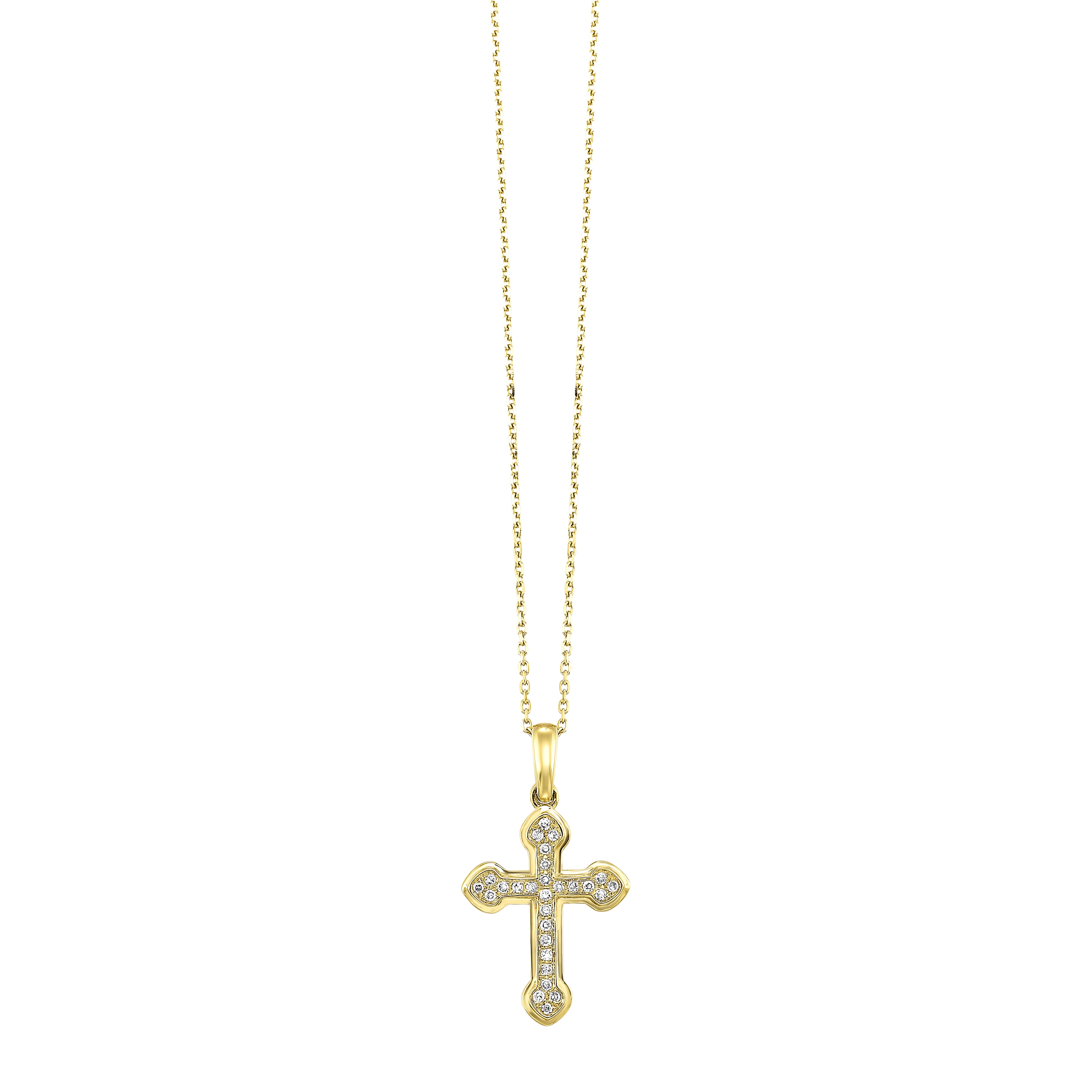 14Kt Yellow Gold Diamond 1/10Ctw Pendant