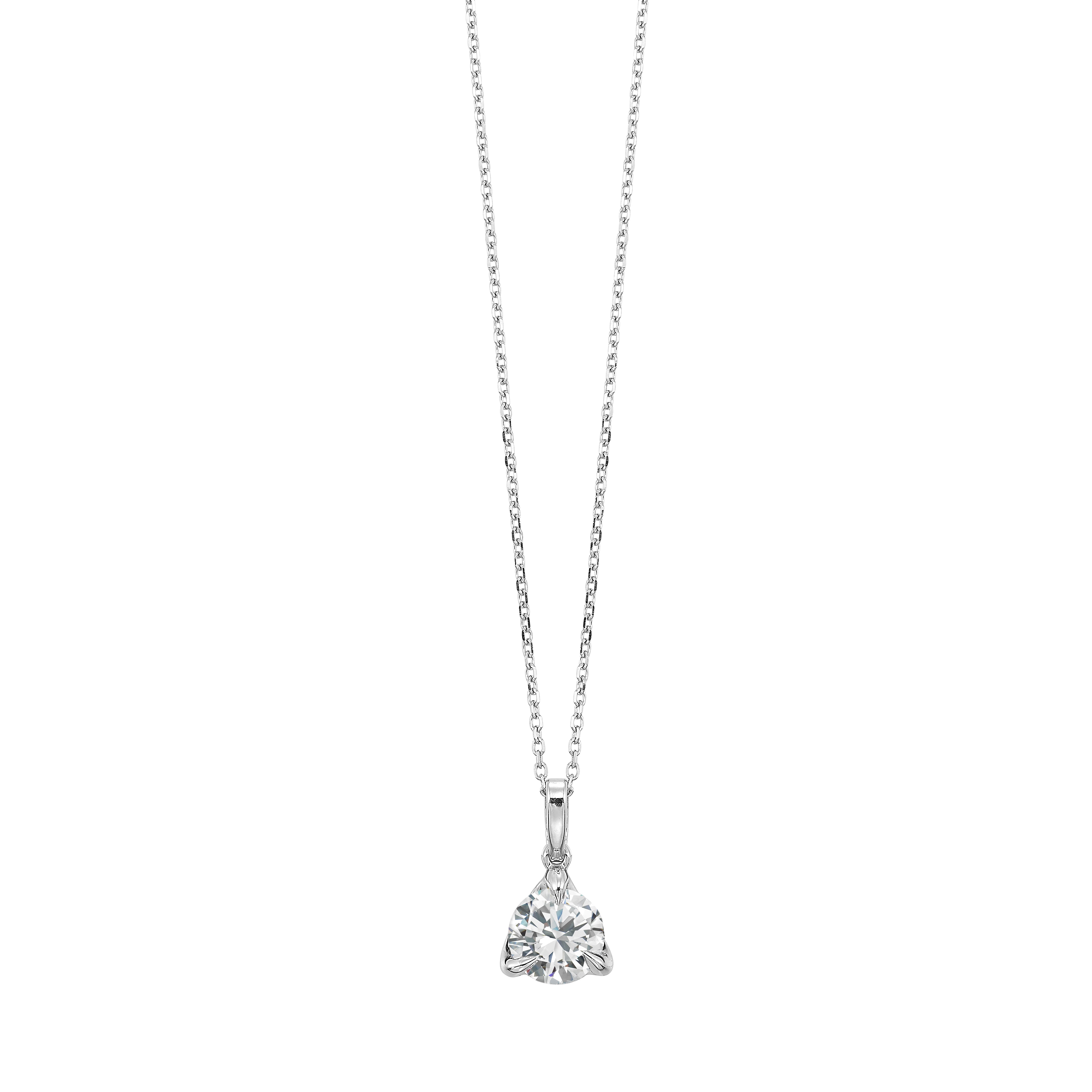 14Kt White Gold Diamond 1Ctw Pendant