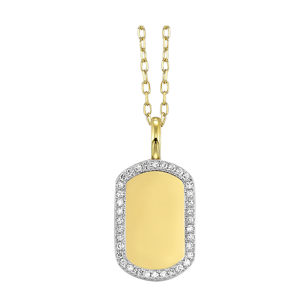 14Kt Yellow Gold Diamond 1/10ctw Pendant