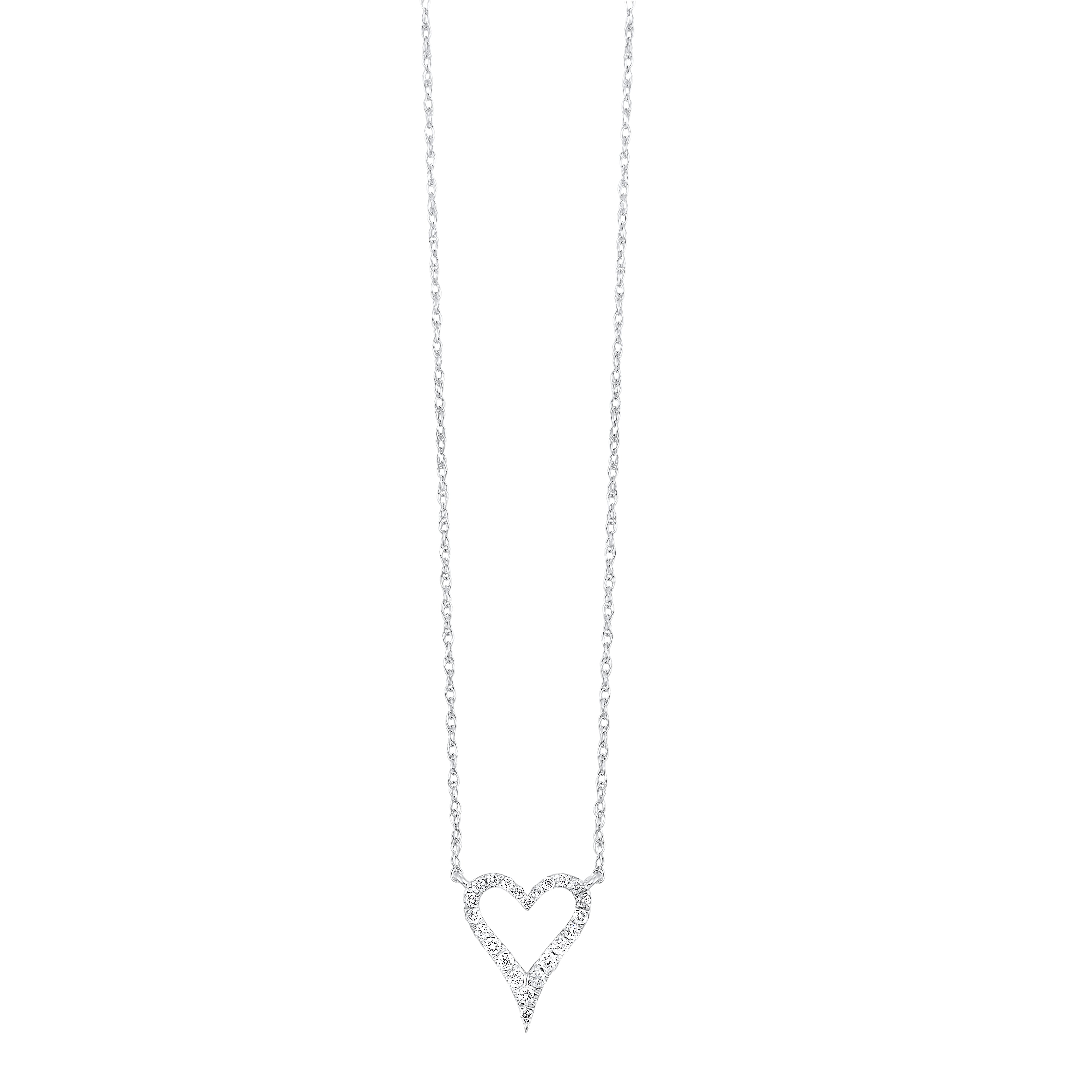 10Kt White Gold Diamond 1/10Ctw Pendant