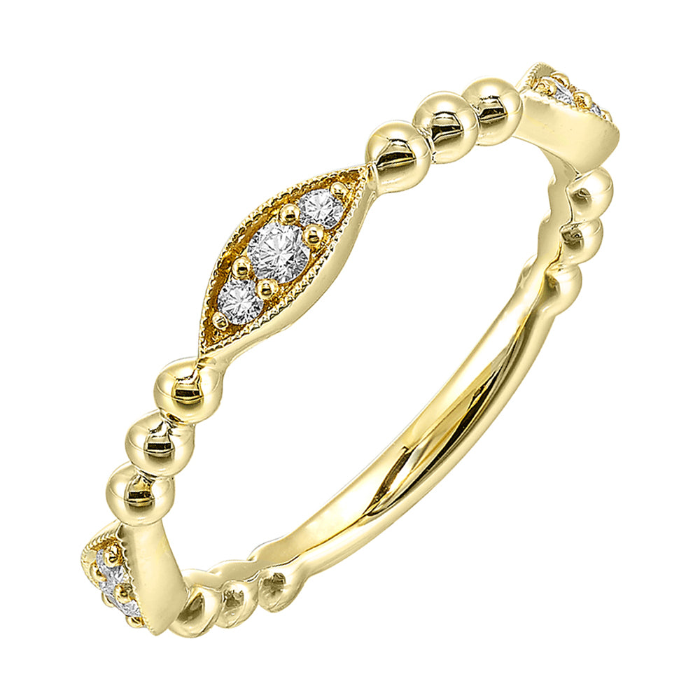 14Kt Yellow Gold Diamond 1/6Ctw Ring