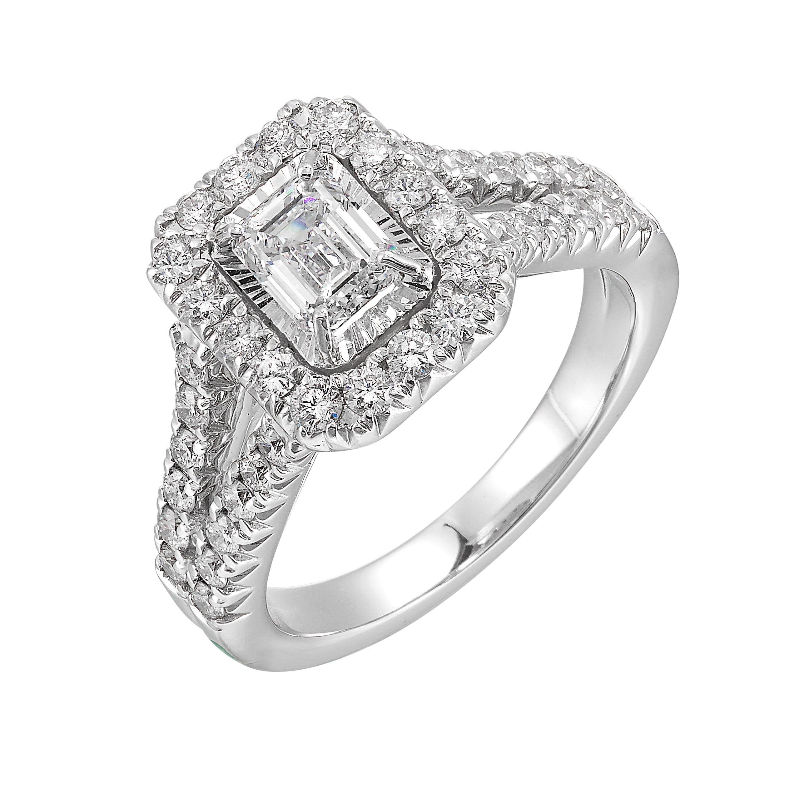 14Kt White Semi Mount 3/4Ctw For Round Center