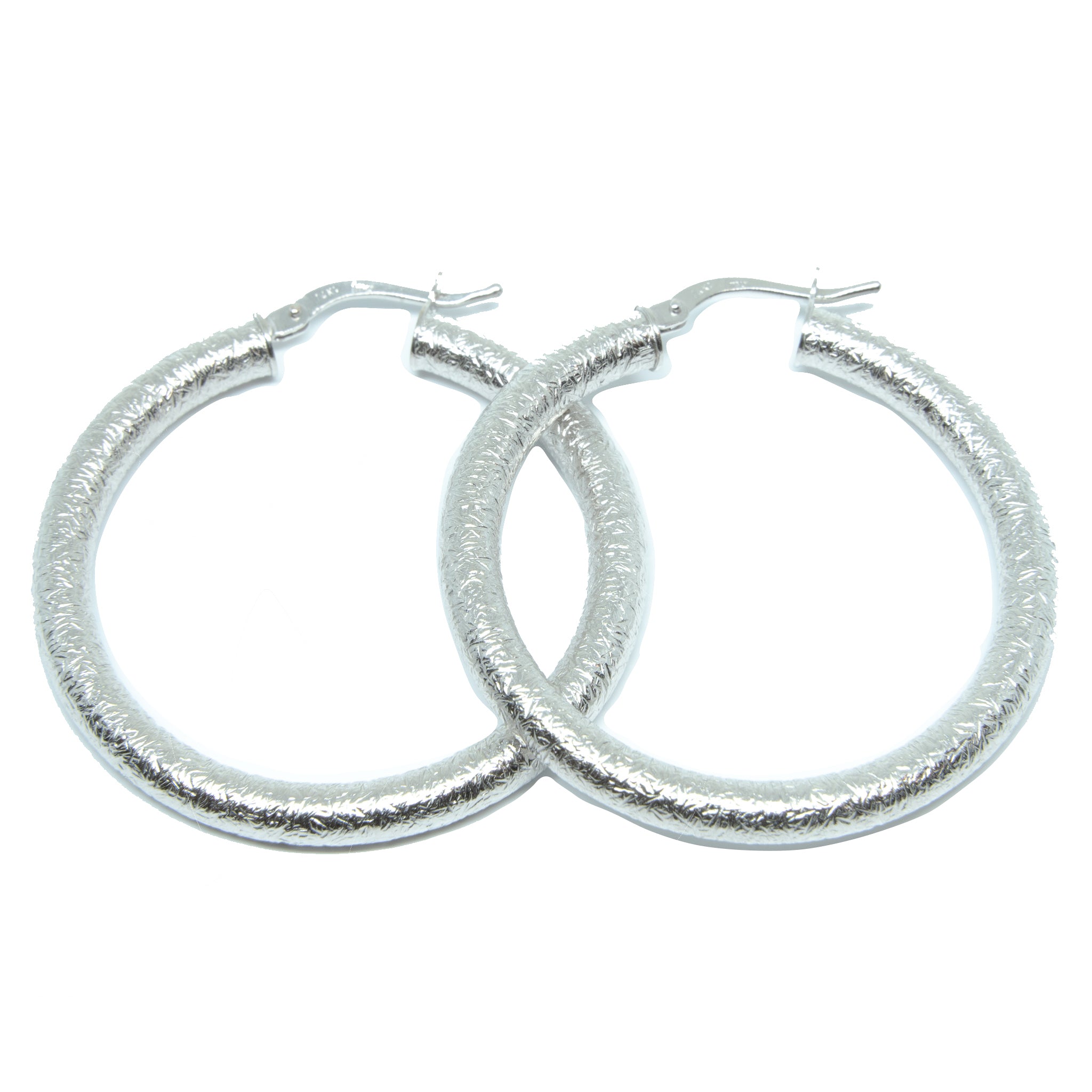 Hoop Earrings in 14k White Gold