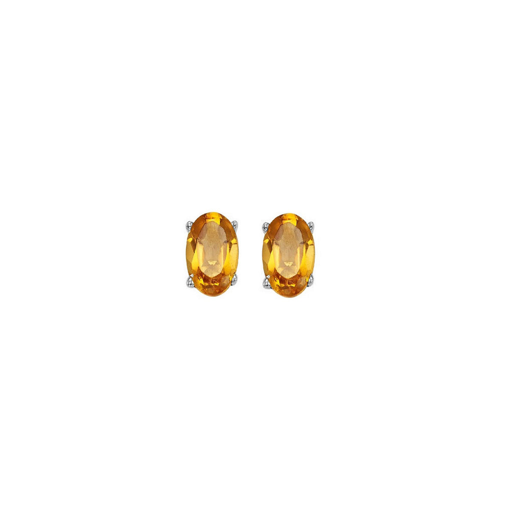 14Kt White Gold Citrine (1/2 Ctw) Earring