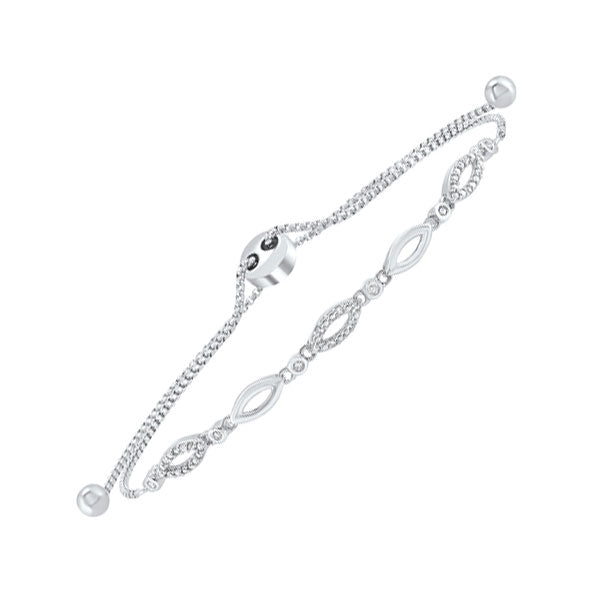 Silver Diamond (1/8Ctw) Bracelet