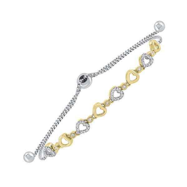 Silver Diamond (1/8Ctw) Bracelet