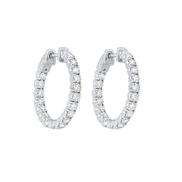 14Kt White Gold Diamond (3Ctw) Earring