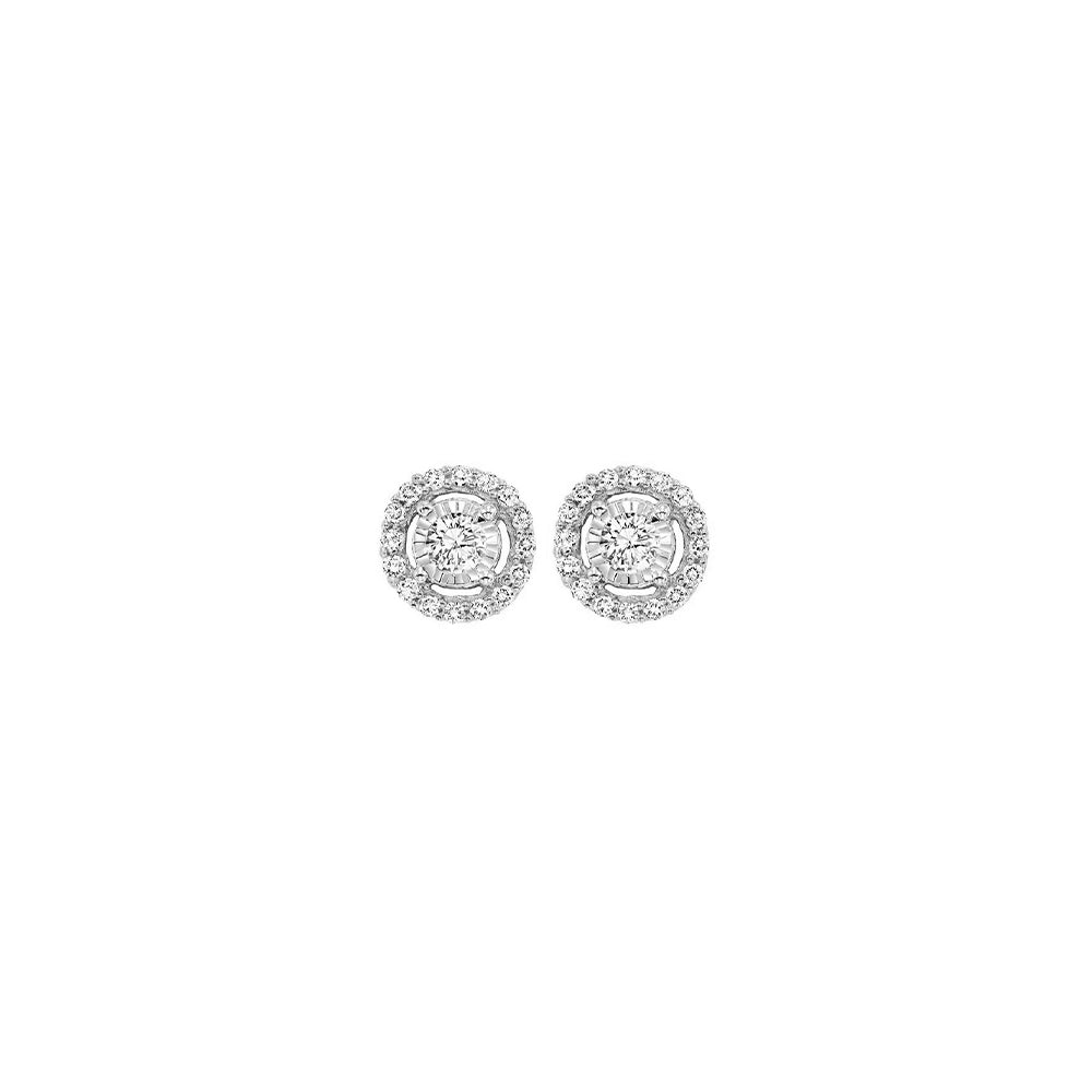 14Kt White Gold Diamond (1/3Ctw) Earring