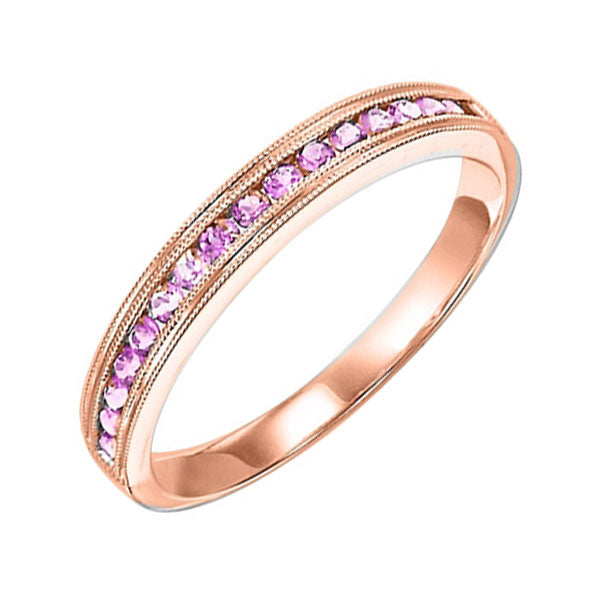 10Kt Rose Gold Pink Sapphire (1/3 Ctw) Ring
