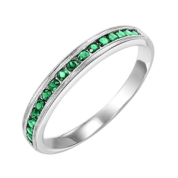 10Kt White Gold Emerald (1/3 Ctw) Ring
