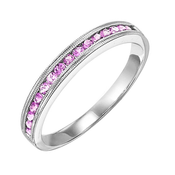 14Kt White Gold Pink Sapphire (1/3 Ctw) Ring